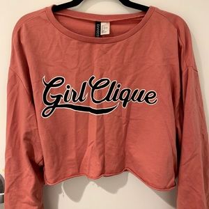 Pink cropped sweater